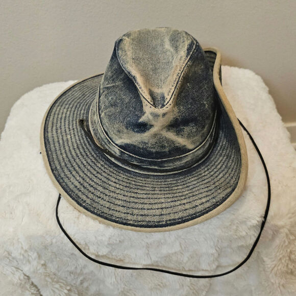 Henschel Hatquarters Denim Aussie Hat Size Large - Picture 1 of 5